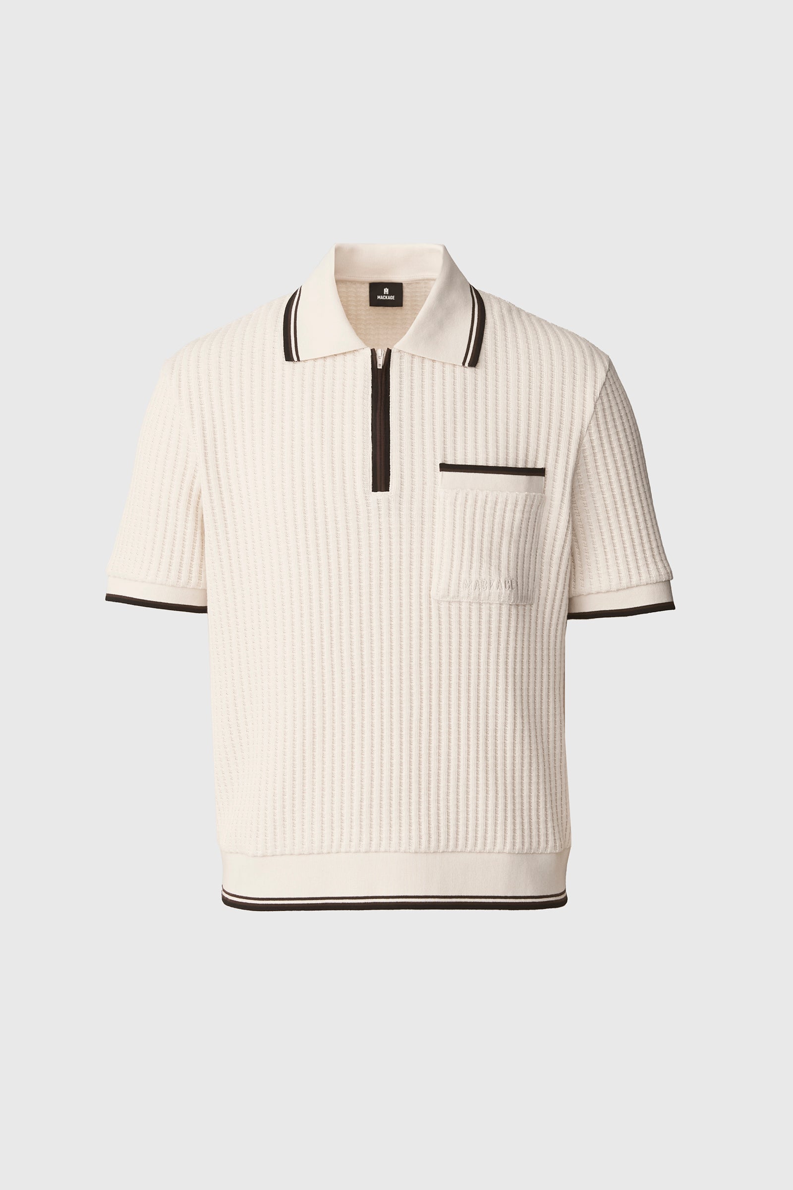 ESTABAN Crochet Knit Polo Shirt for Men | Mackage® UK