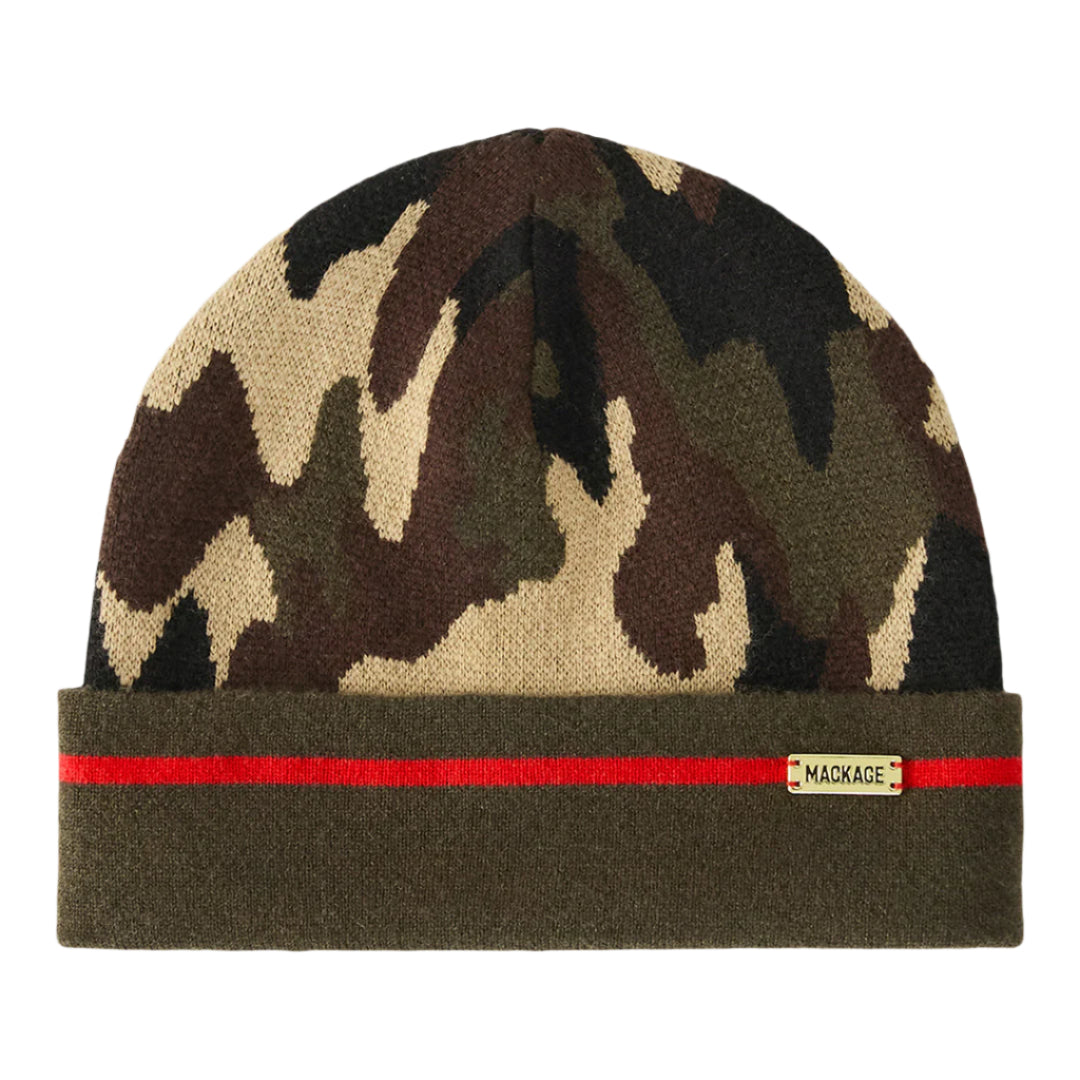 KIKO-CAMO Unisex Jacquard Camo Knit Beanie | Mackage® UK