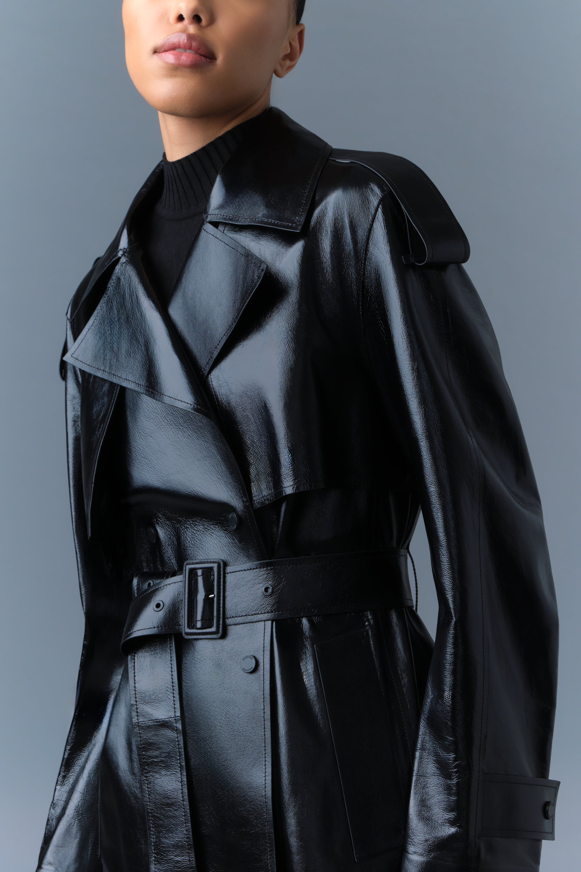 CARMELA Leather trench with belt | Mackage® UK