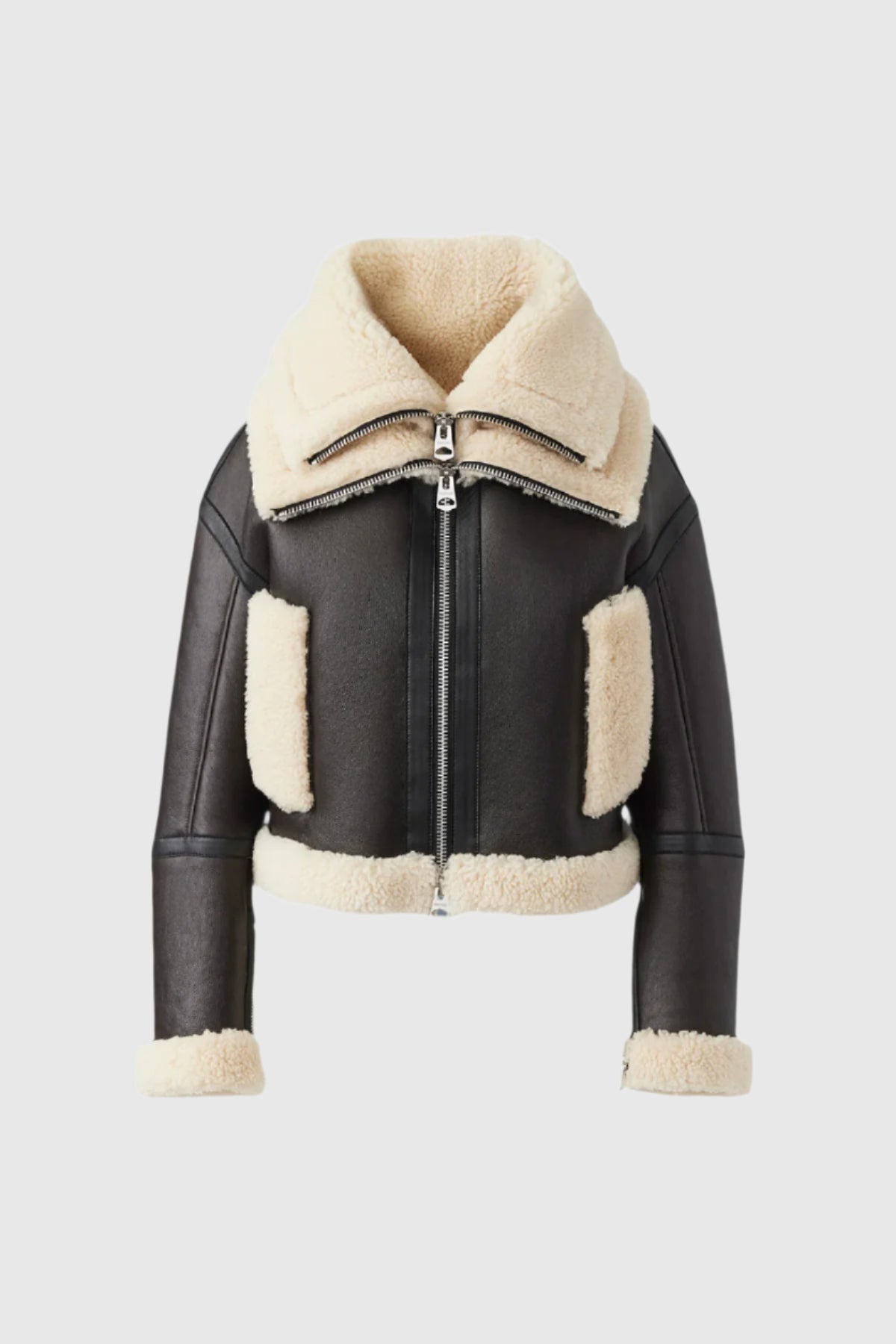 Penelopa, Sheepskin jacket with double collar for ladies | Mackage® UK