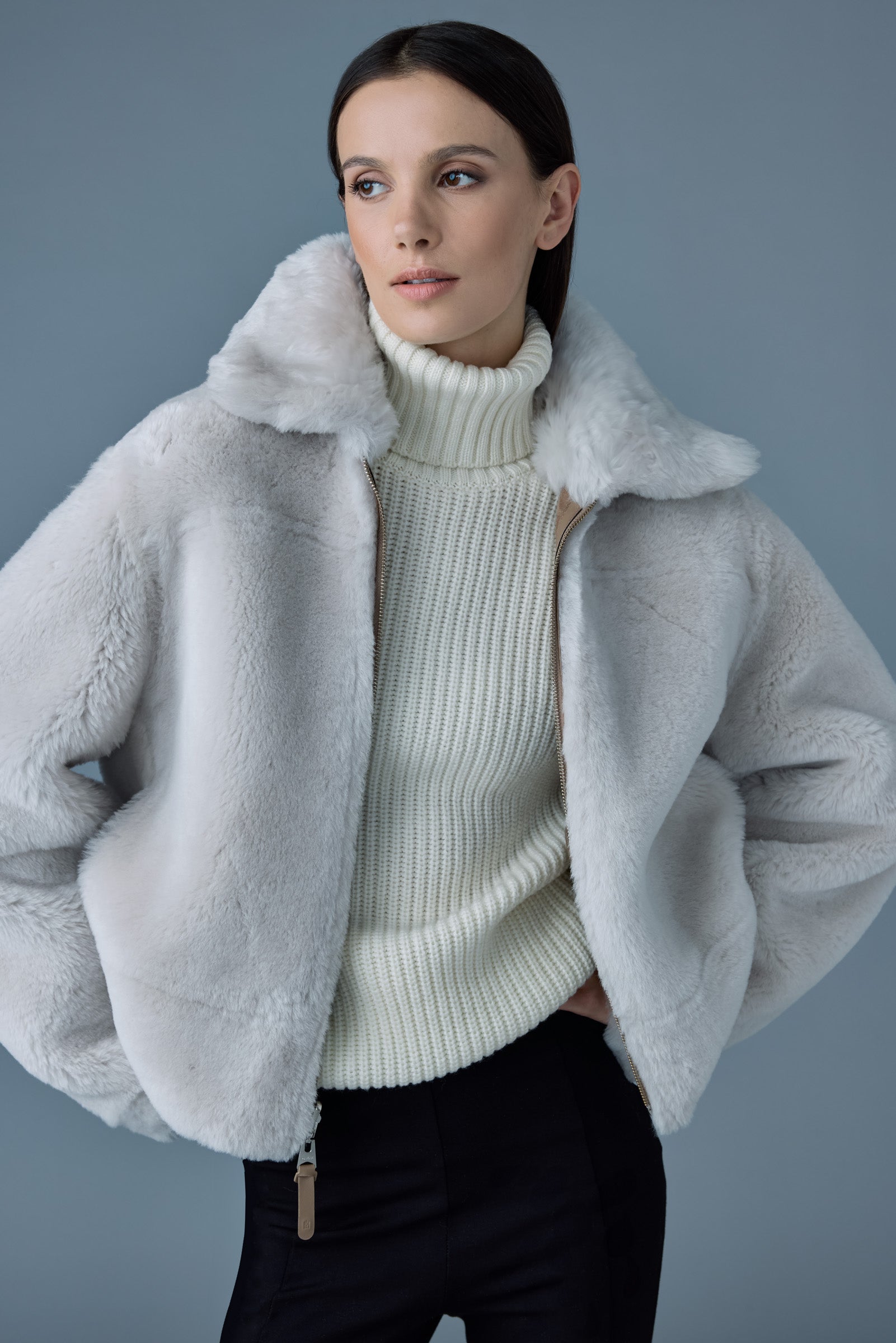 Betty BETTY 2-in-1 reversible leather shearling jacket | Mackage® UK