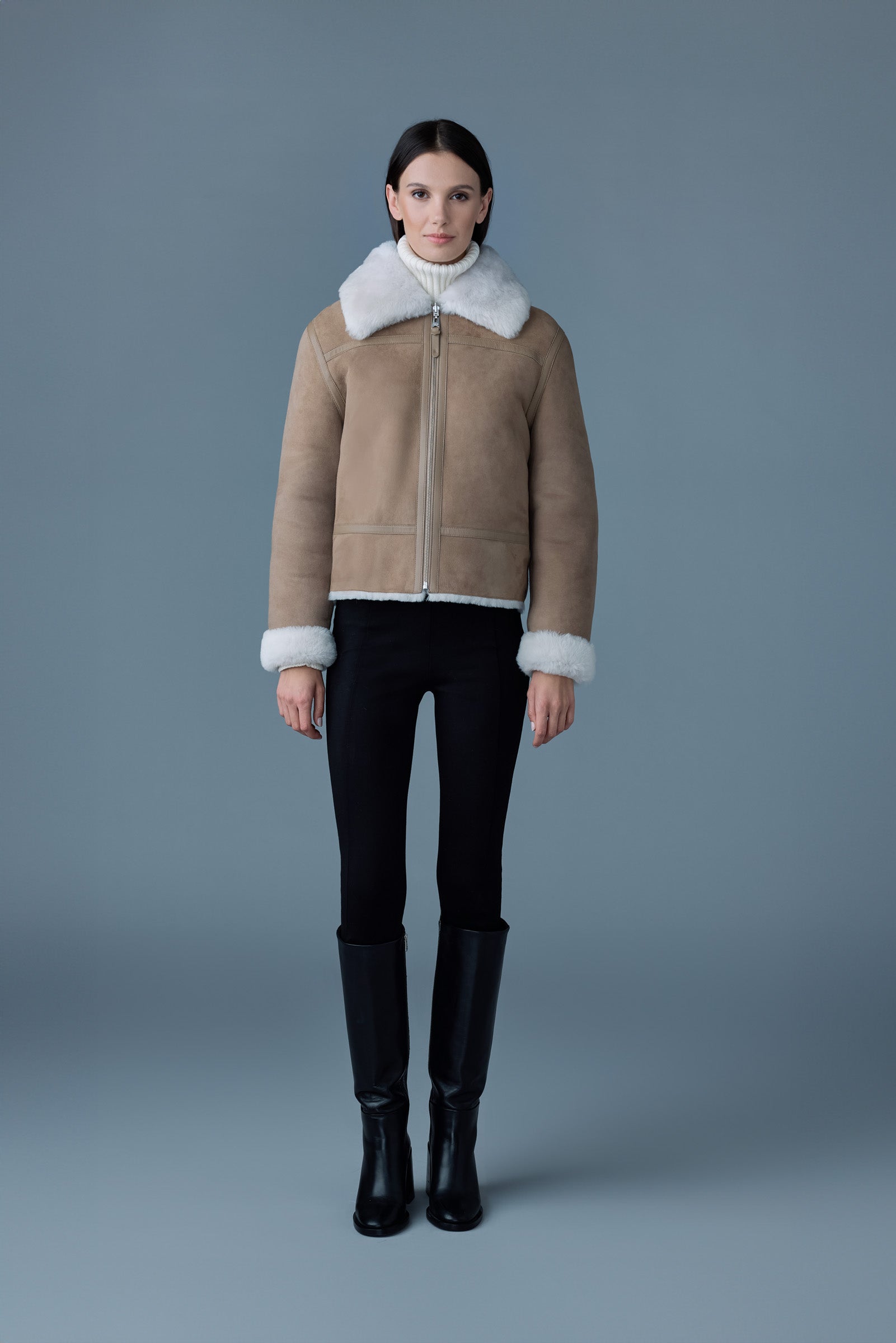 BETTY 2-in-1 reversible leather shearling jacket | Mackage® UK