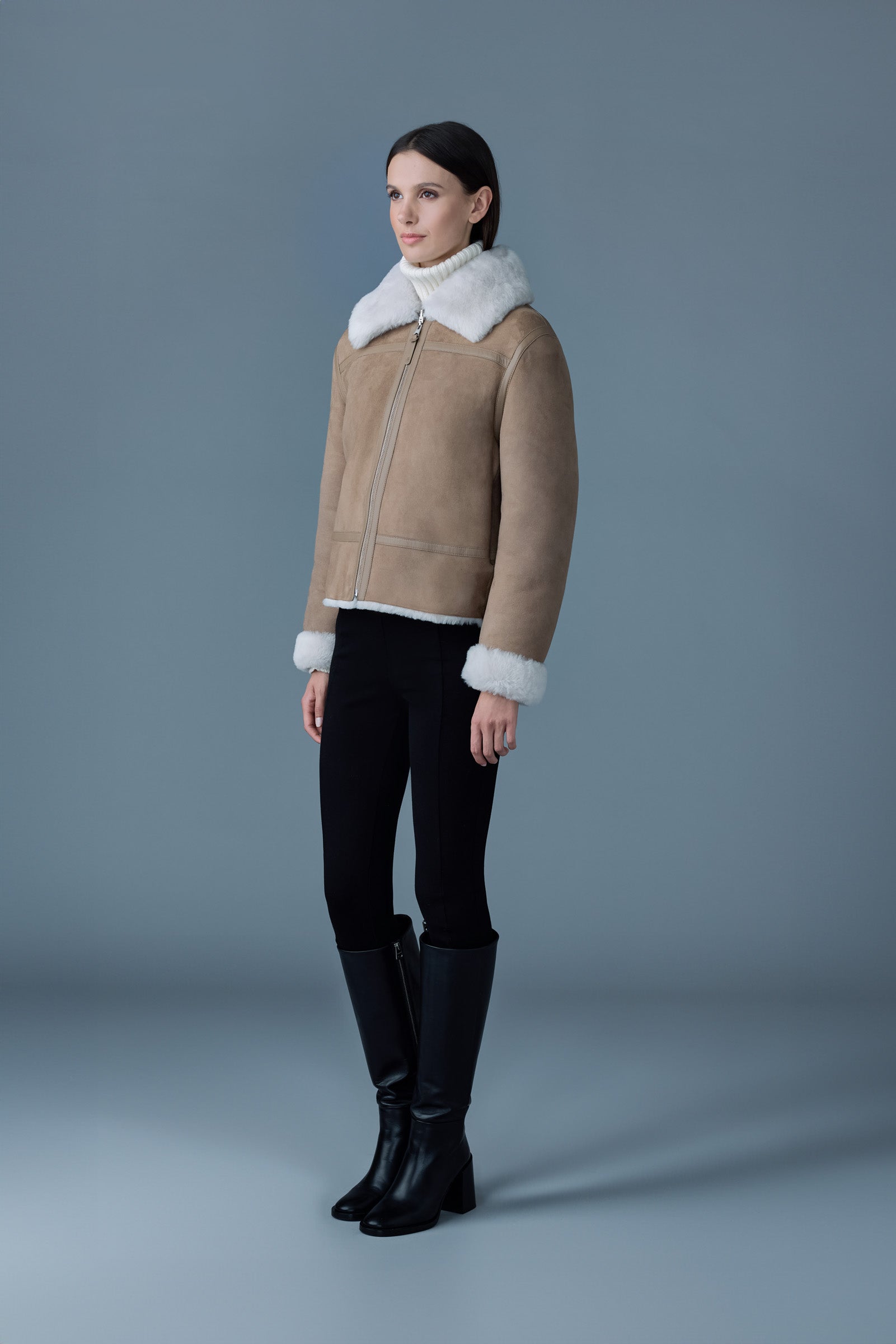 Betty BETTY 2-in-1 reversible leather shearling jacket | Mackage® UK