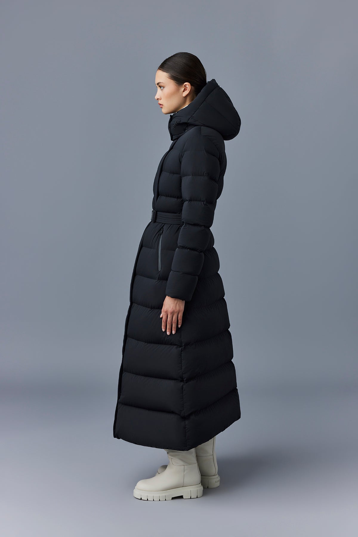 Calina, Stretch light down maxi coat for ladies | Mackage® UK