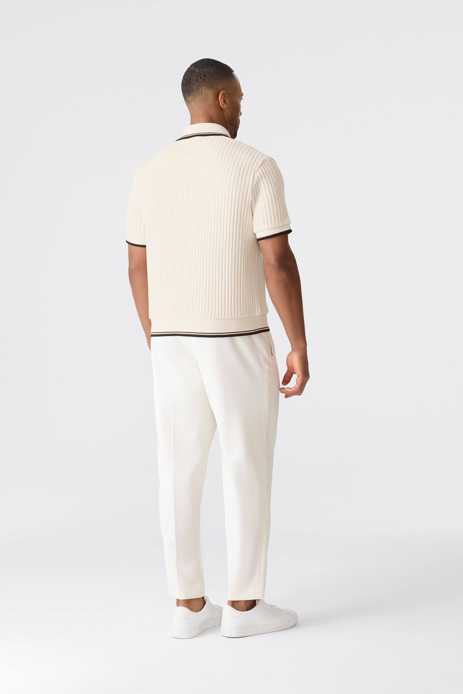ESTABAN Crochet Knit Polo Shirt for Men | Mackage® UK