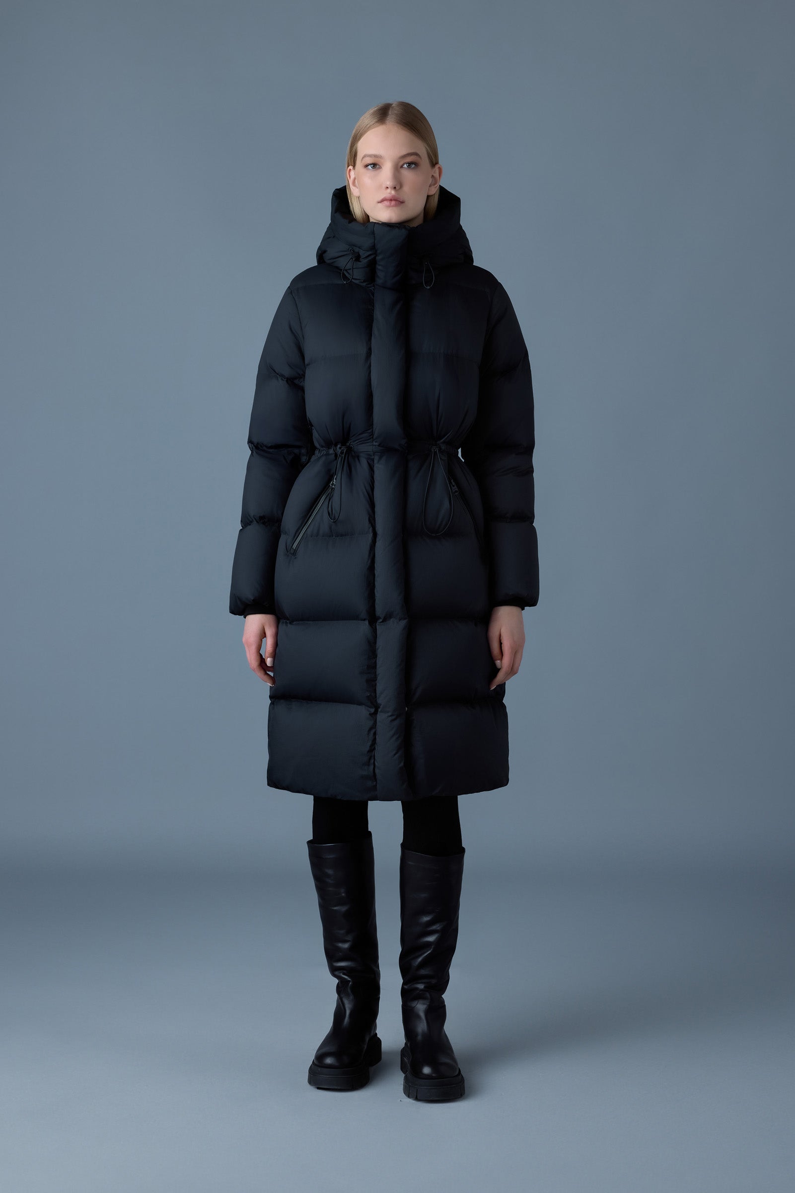 ISHANI-SW softwash long Down coat with hood for Women | Mackage® UK
