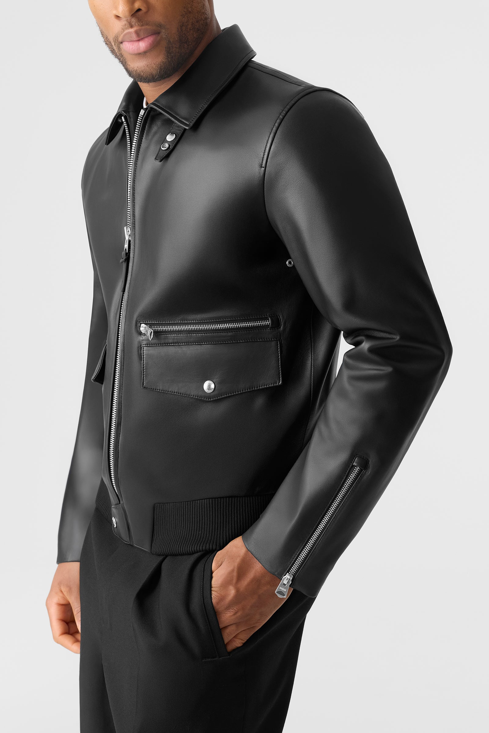 JAKARI Leather Zip Jacket for Men | Mackage® UK