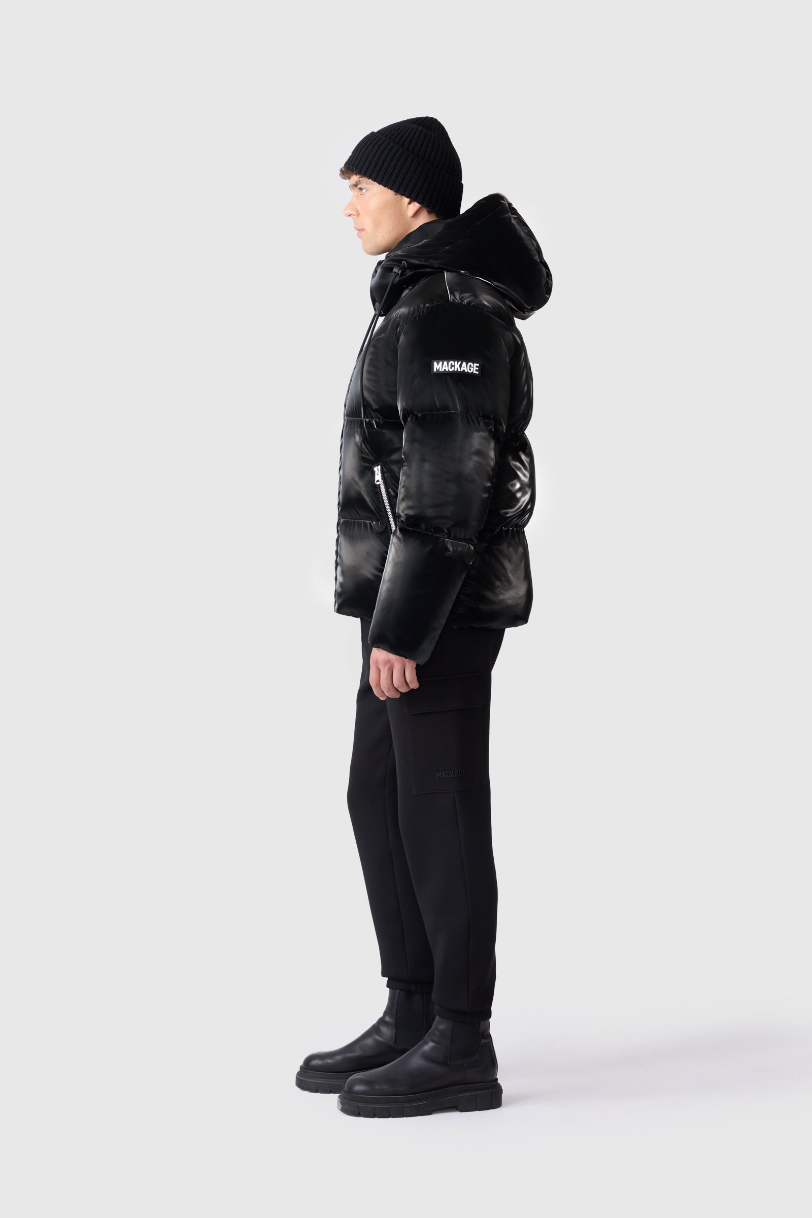 KENT-GLO High-Gloss Hooded Down Jacket for Men | Mackage® UK