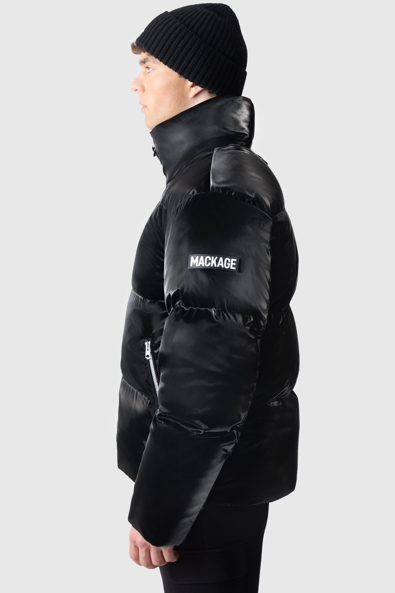 KENT-GLO High-Gloss Hooded Down Jacket for Men | Mackage® UK
