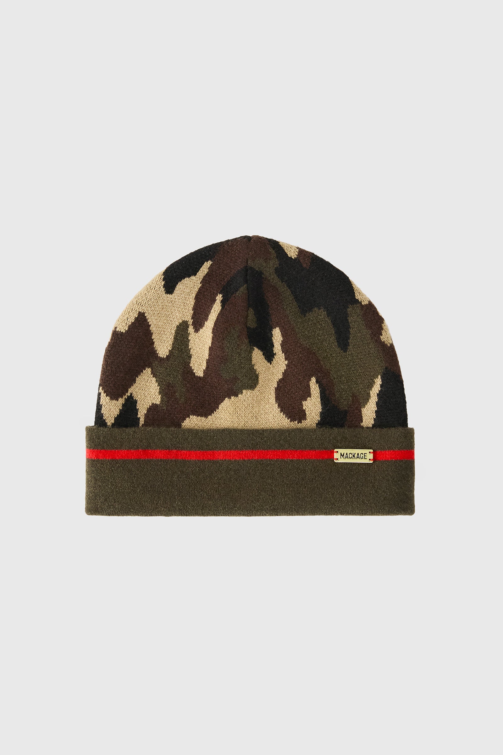 KIKO-CAMO Unisex Jacquard Camo Knit Beanie | Mackage® UK