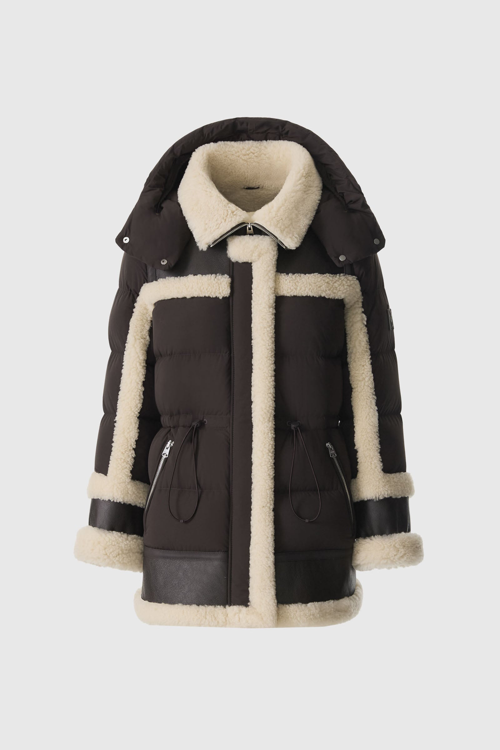 LILIBETH mixed-media shearling Down parka for Women | Mackage® UK