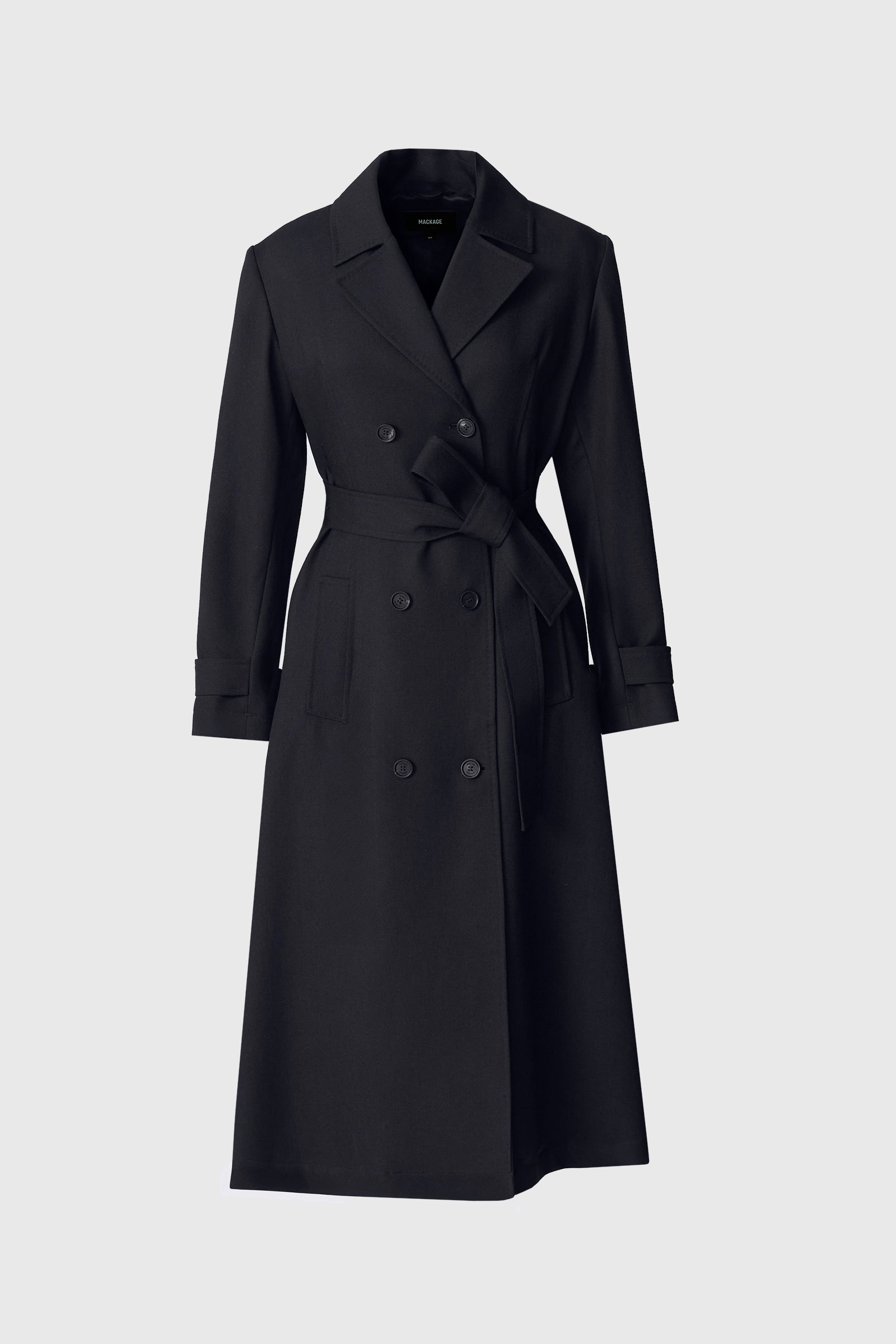 LORNA Wool Gabardine Trench Coat for Women | Mackage® UK