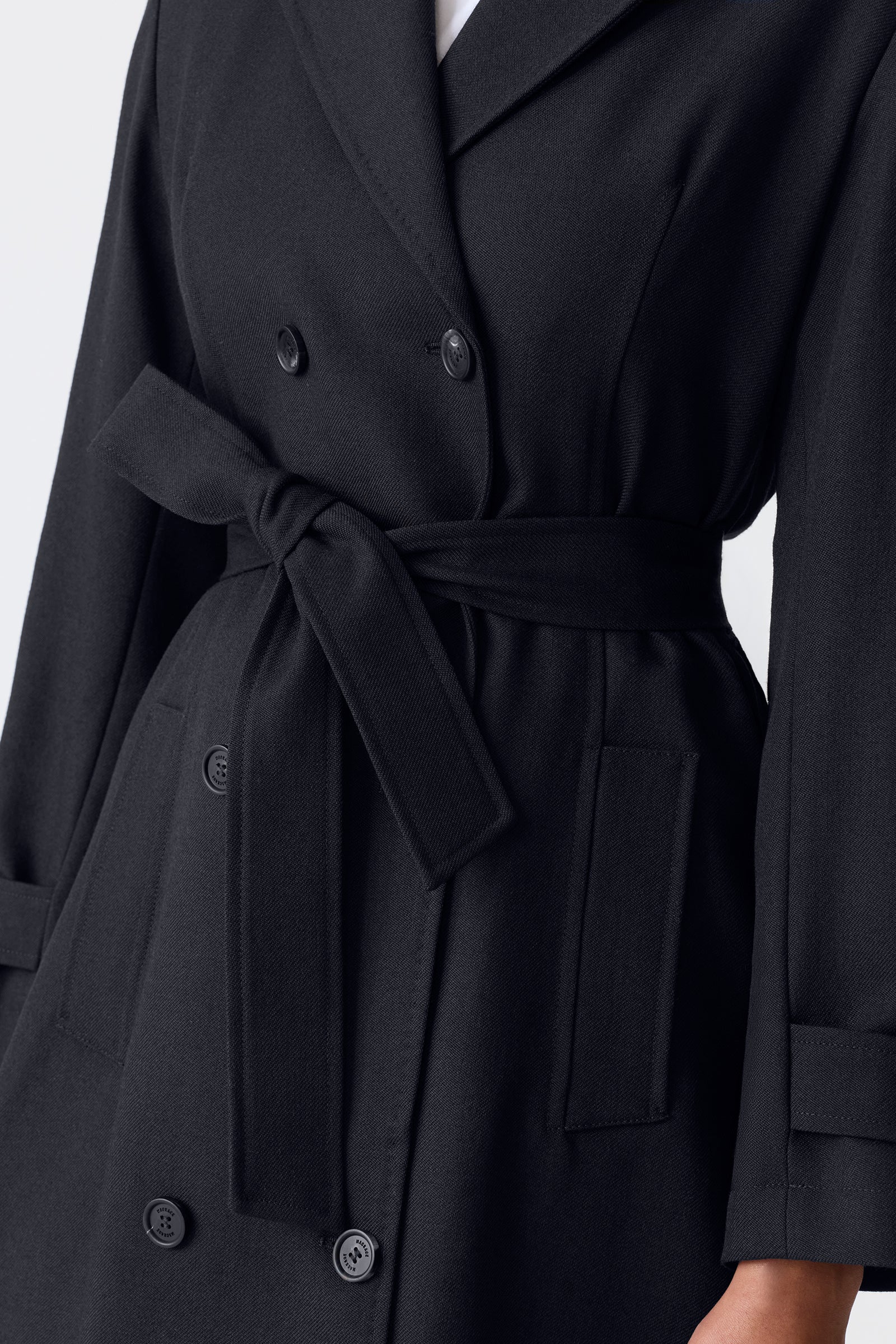 LORNA Wool Gabardine Trench Coat for Women | Mackage® UK