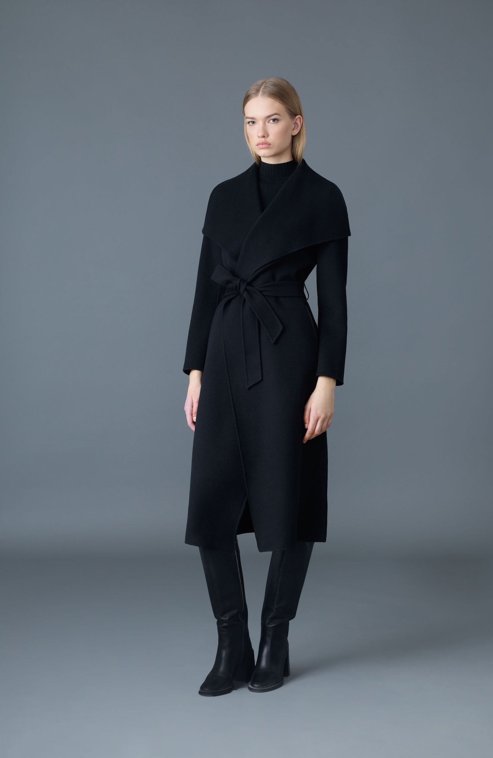MAI-CN Double-face wool wrap coat for Women | Mackage UK
