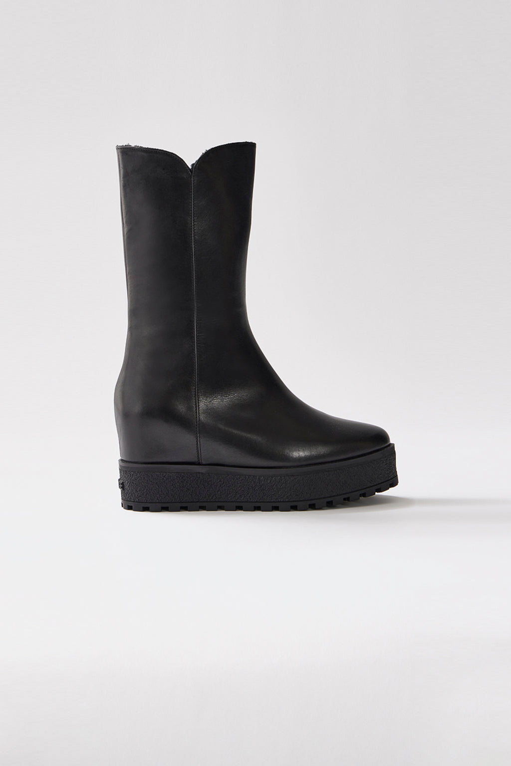 Shearling wedge booties outlet