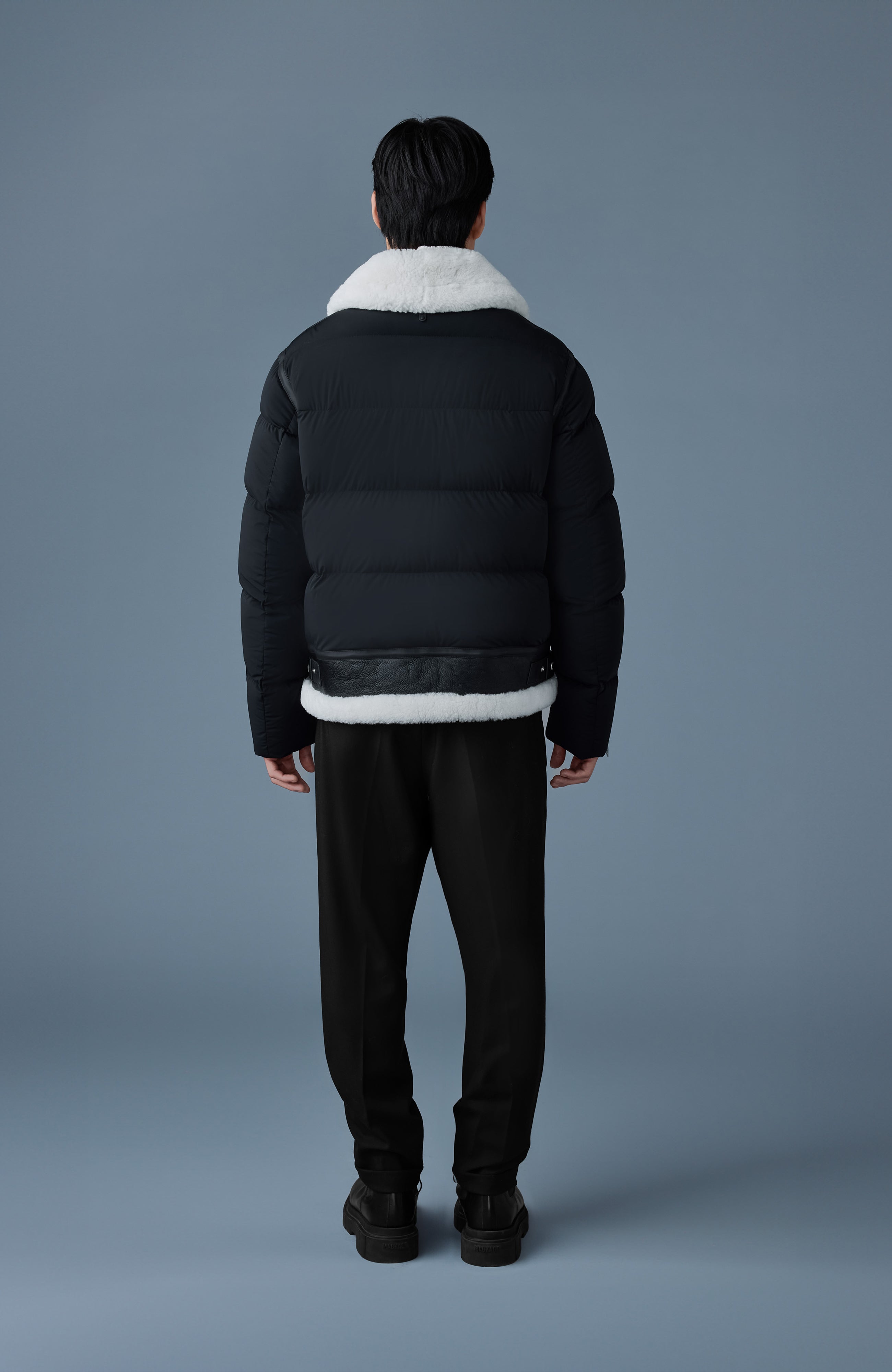 Robert, mixed-media shearling down jacket | Mackage® UK