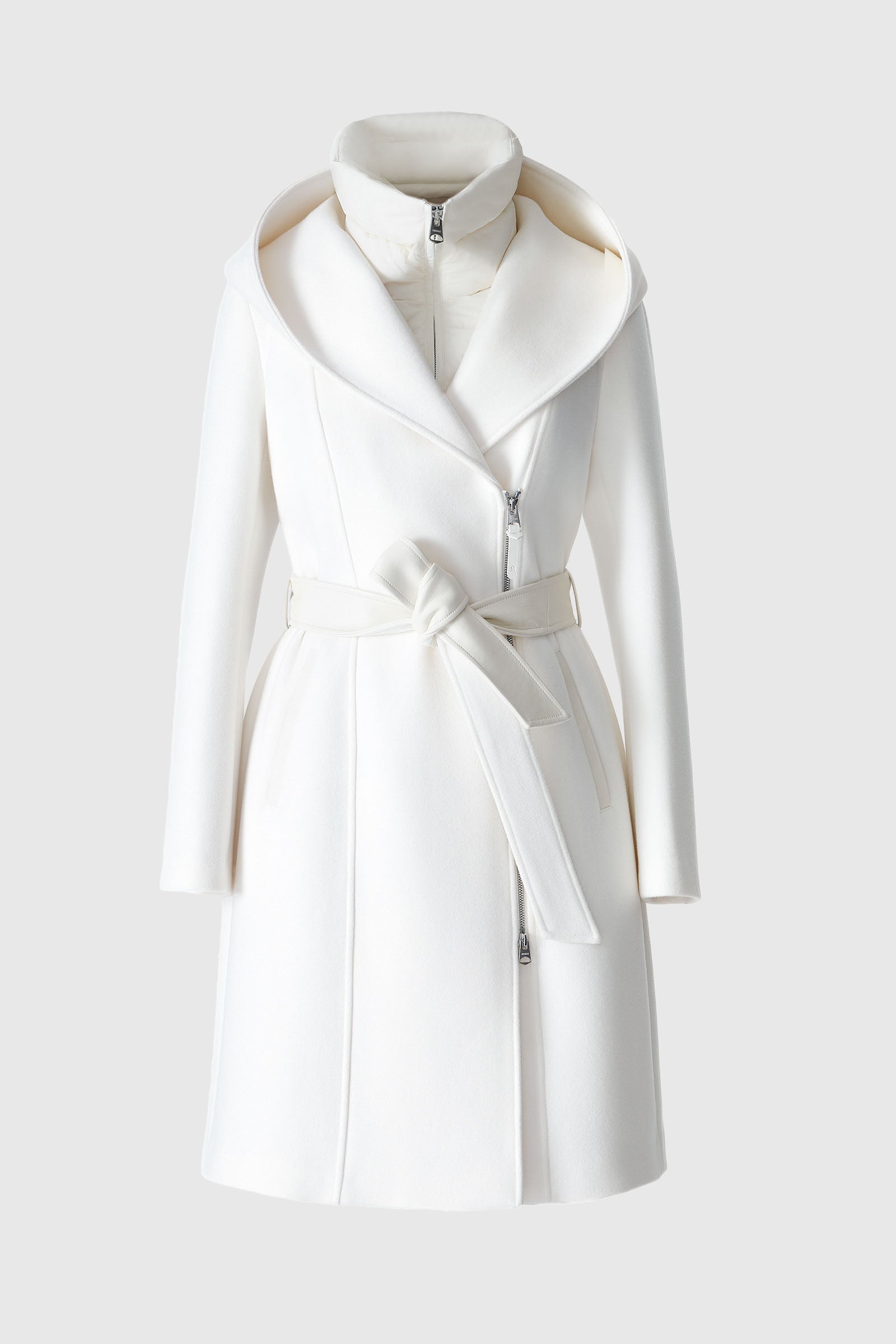 Shia-SLB, 2-in-1 double-face wool coat with removable bib