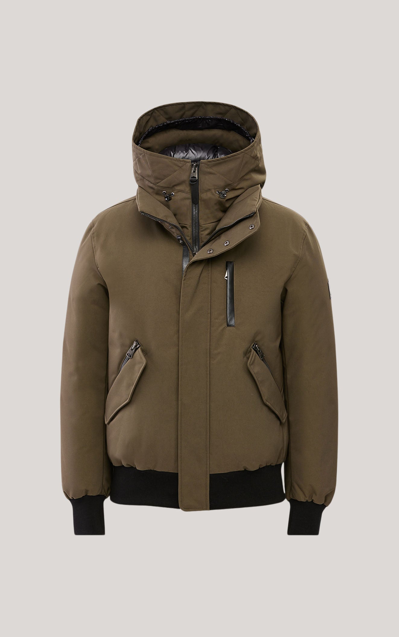 Dixon, 2-in-1 down bomber jacket with hooded bib for men