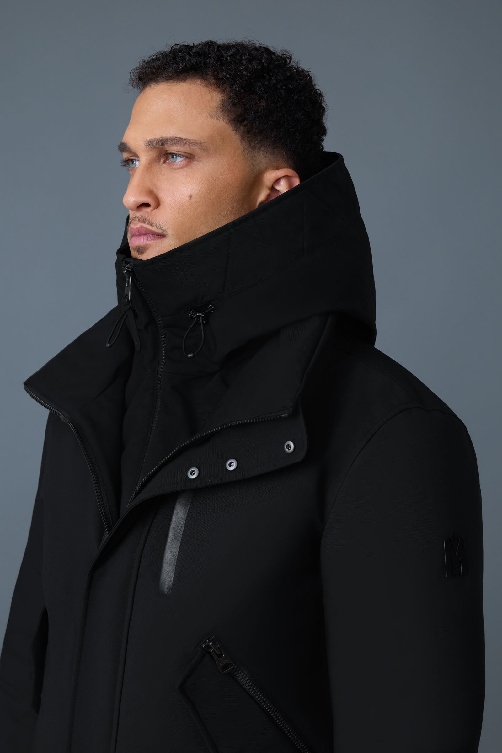 DIXON-NFR 2-in-1 Down bomber jacket with hooded bib for Men