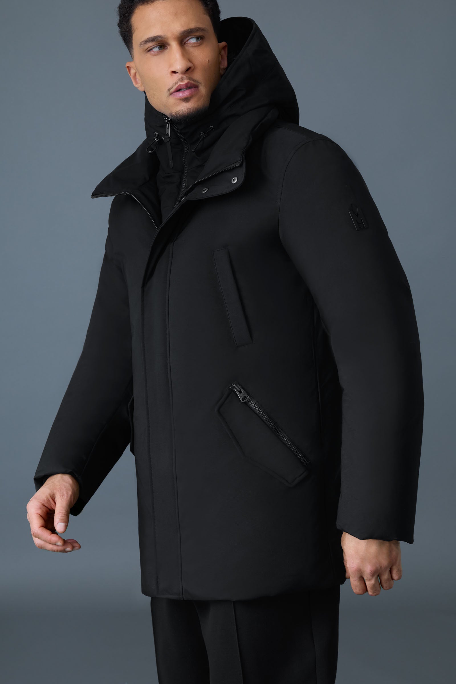 EDWARD-NFR 2-in-1 Down coat - removable hooded bib for Men