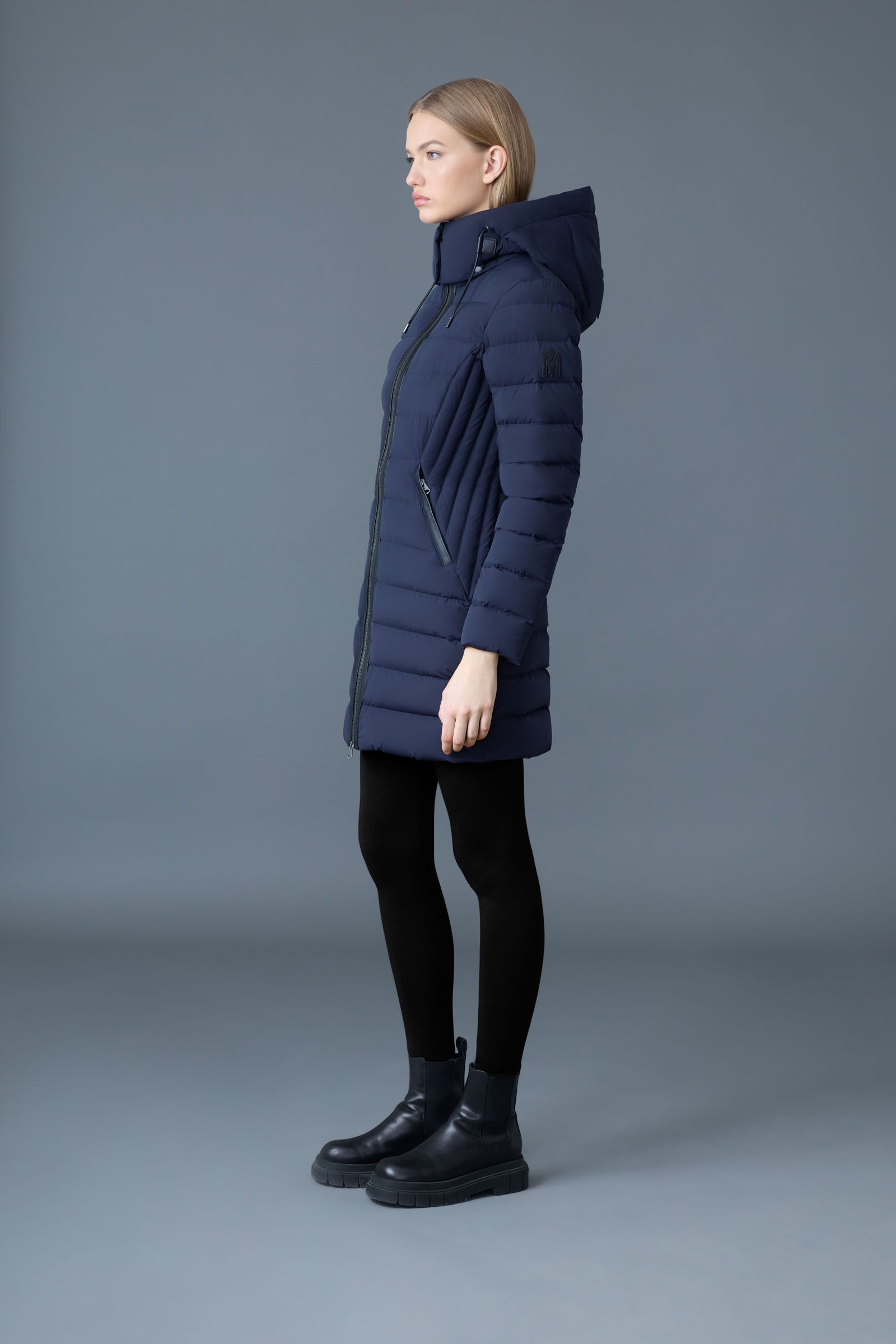 MACKAGE マッカージュ　FARREN ダウン　レディース　ネイビー　XS FARREN Down coat - removable hood for Women | Mackage® UK