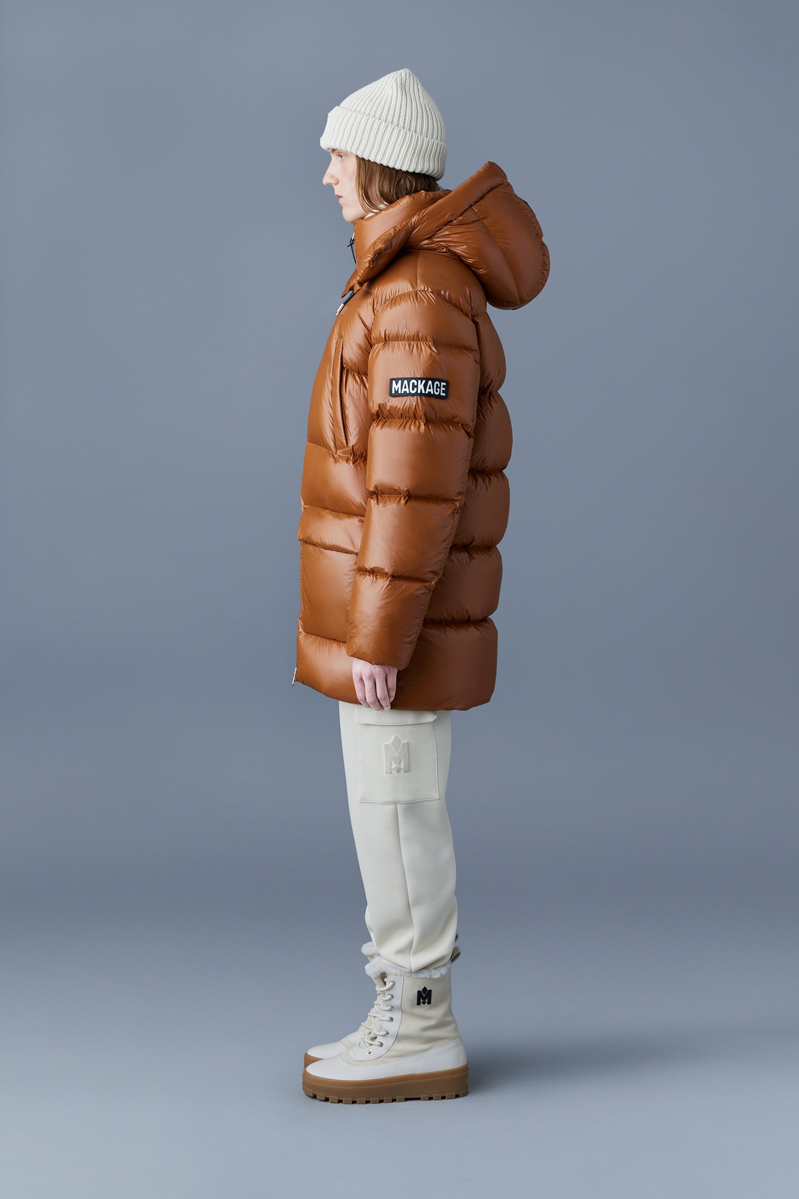 Kendrick Lustrous light down parka with hood for men Mackage UK