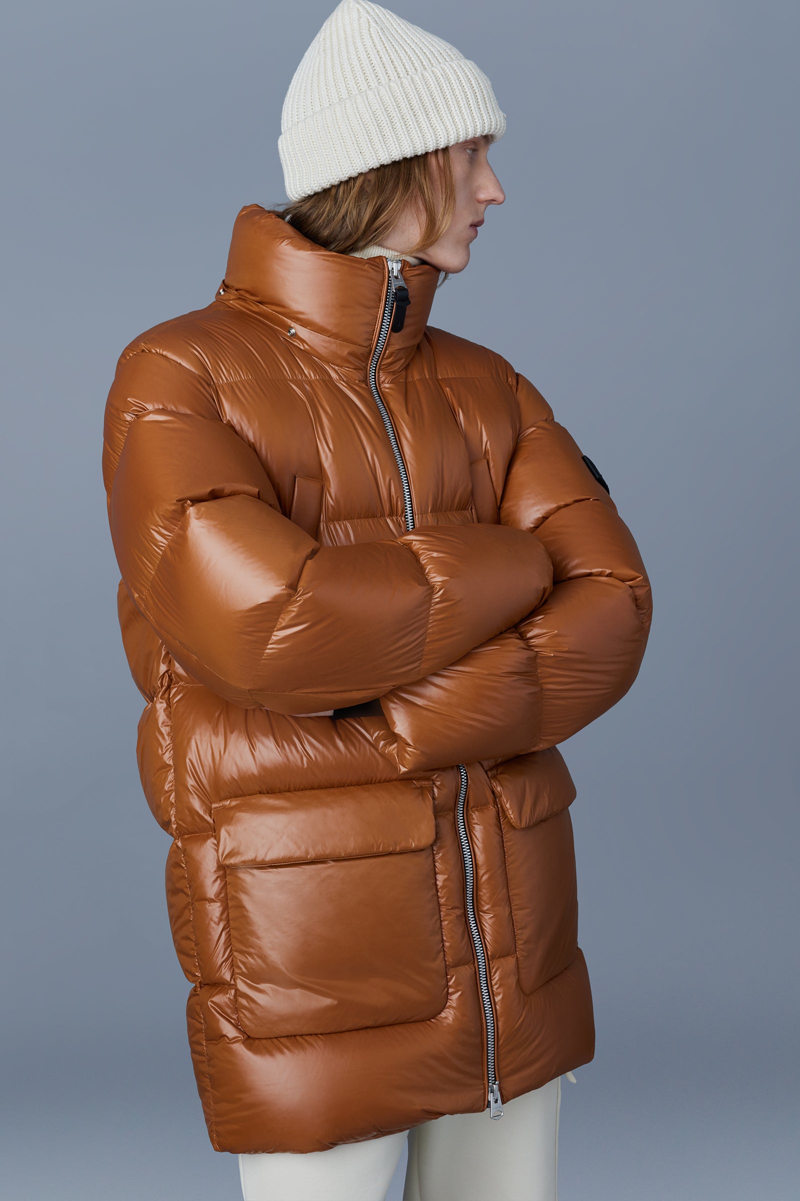 Kendrick Lustrous light down parka with hood for men Mackage UK