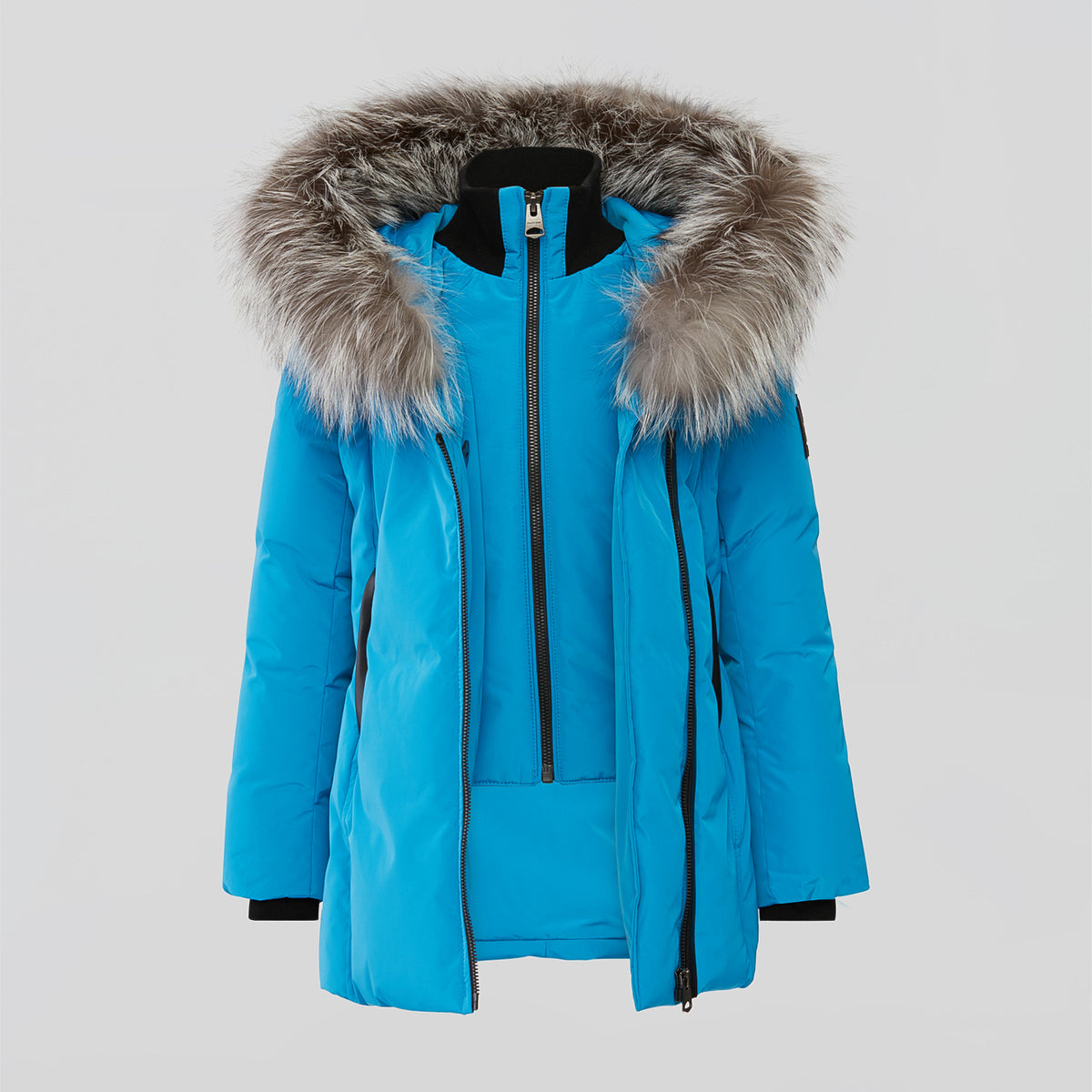 Leelee Down coat with removable silver fox Signature Mackage